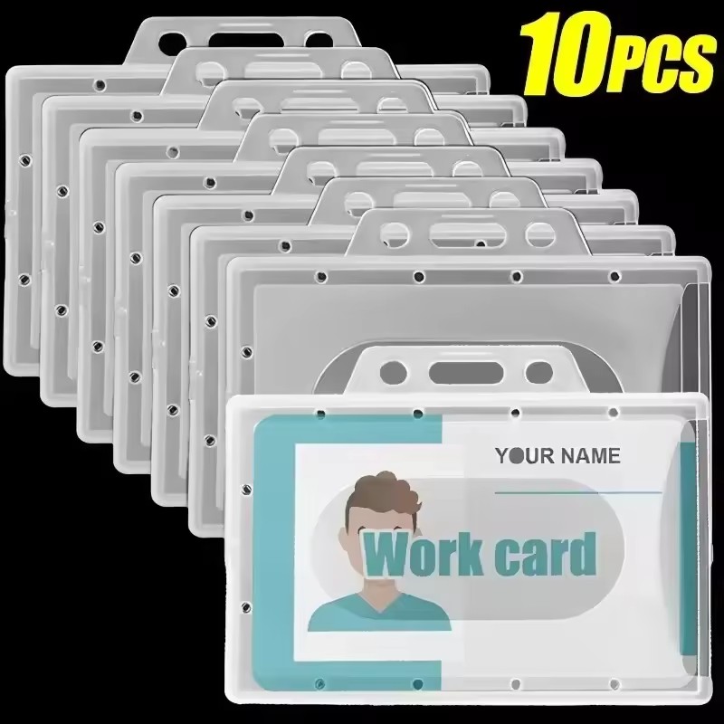 Index Card Holder - 20/5/1PCS Porta-Crachá de Identificação em PVC