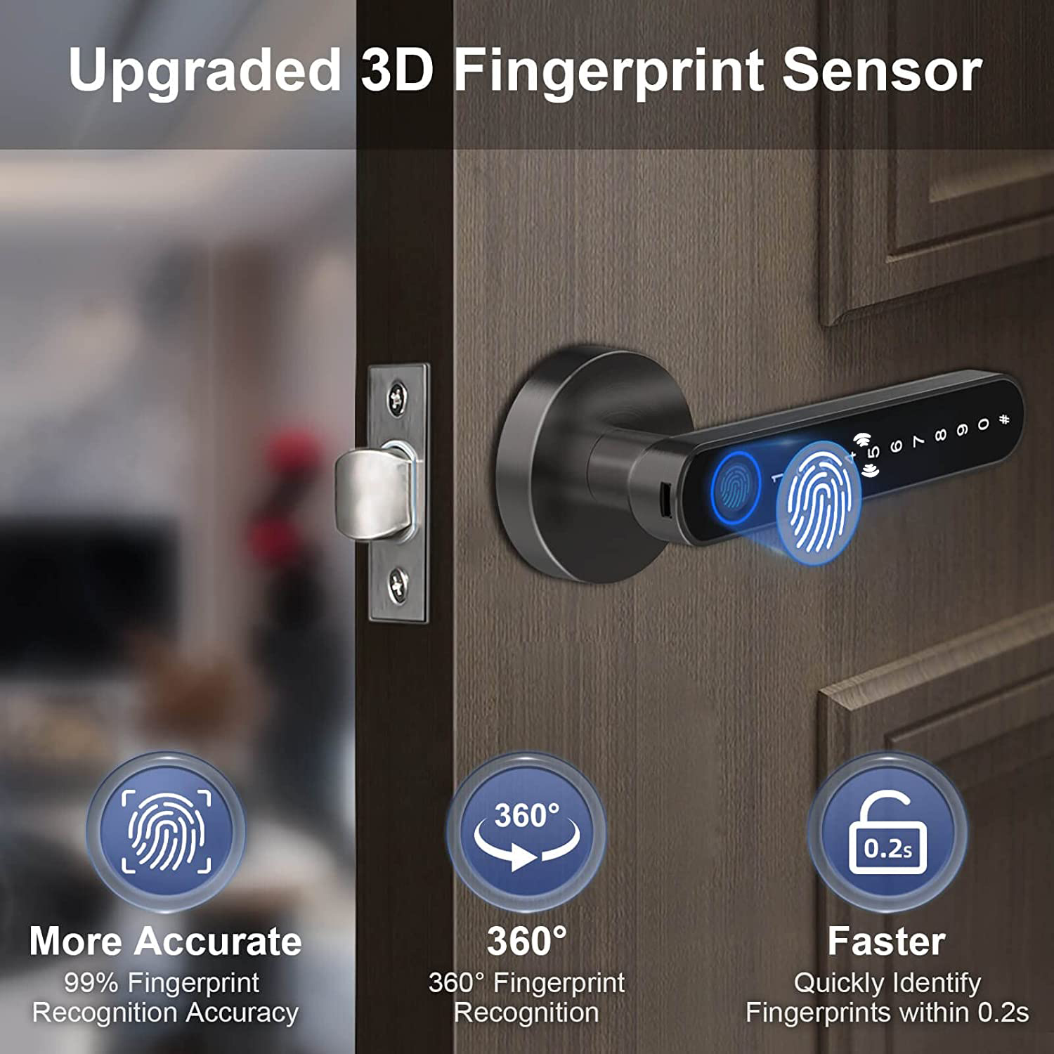 Smart Fingerprint Door Lock Ha - Letter Opener Brass avaliação e preço
