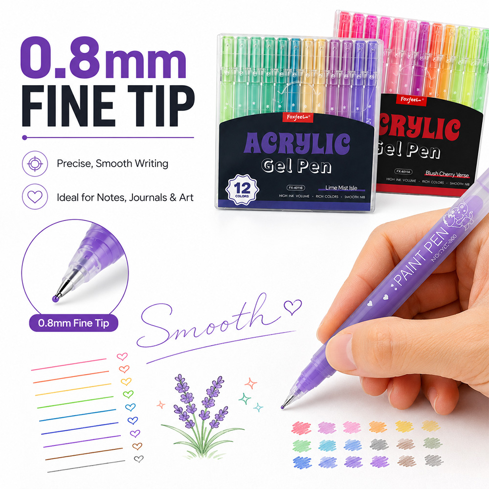Conjunto de Canetas Gel Acríli - Correction Pen Fine avaliação e preço